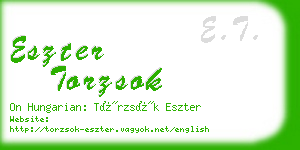 eszter torzsok business card